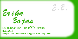 erika bojas business card